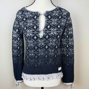 Odd Molly Swedish Wool Blend Sweater • Black & White • Size 1 (Small)